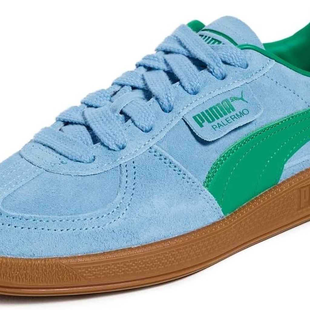 Puma Palermo — Femme (Team Light Blue/Sport Green/Gum)